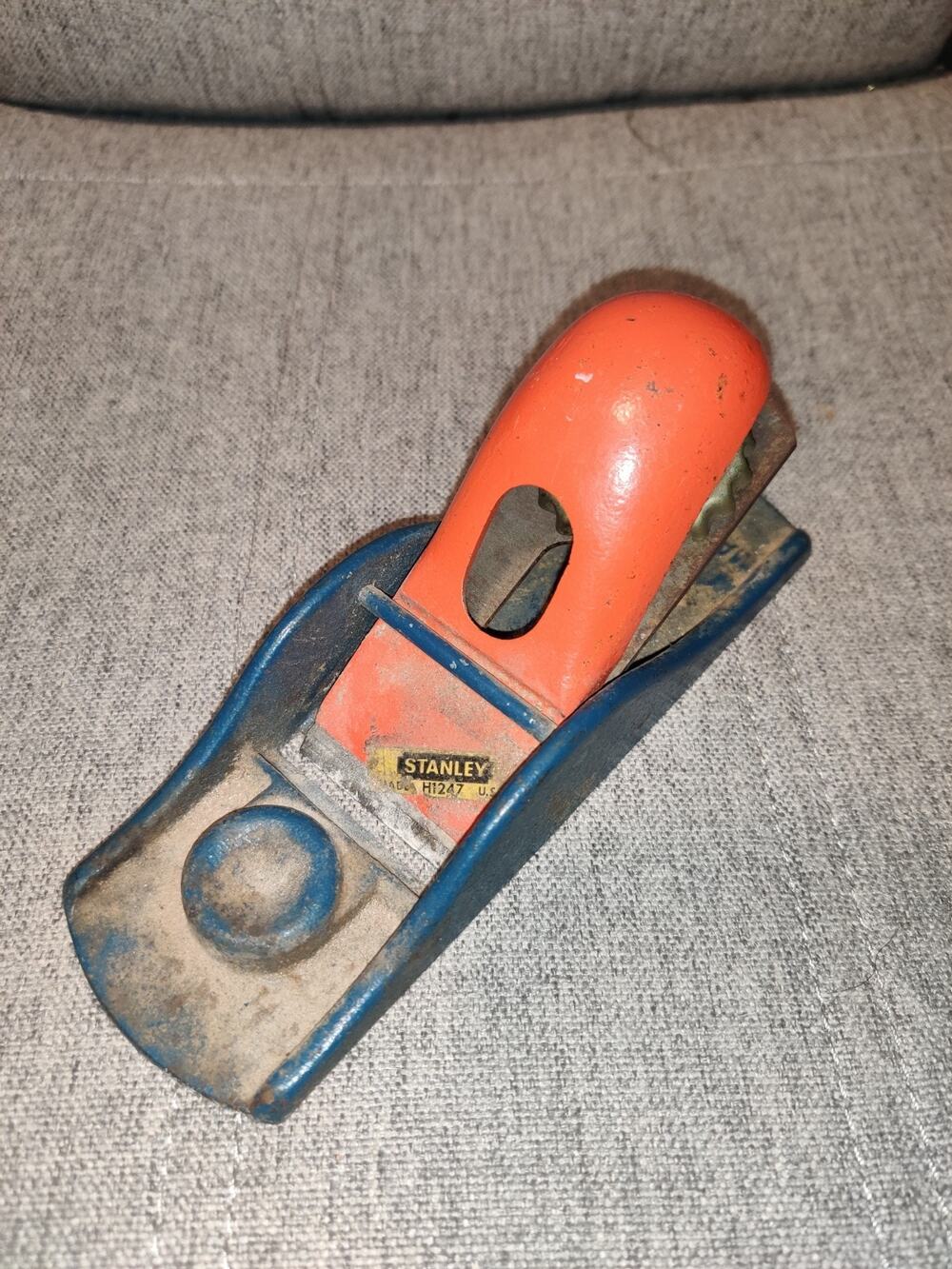 Vintage Red Handled STANLEY Planer w/ Stanley H1247(13-247) Blade Made In USA